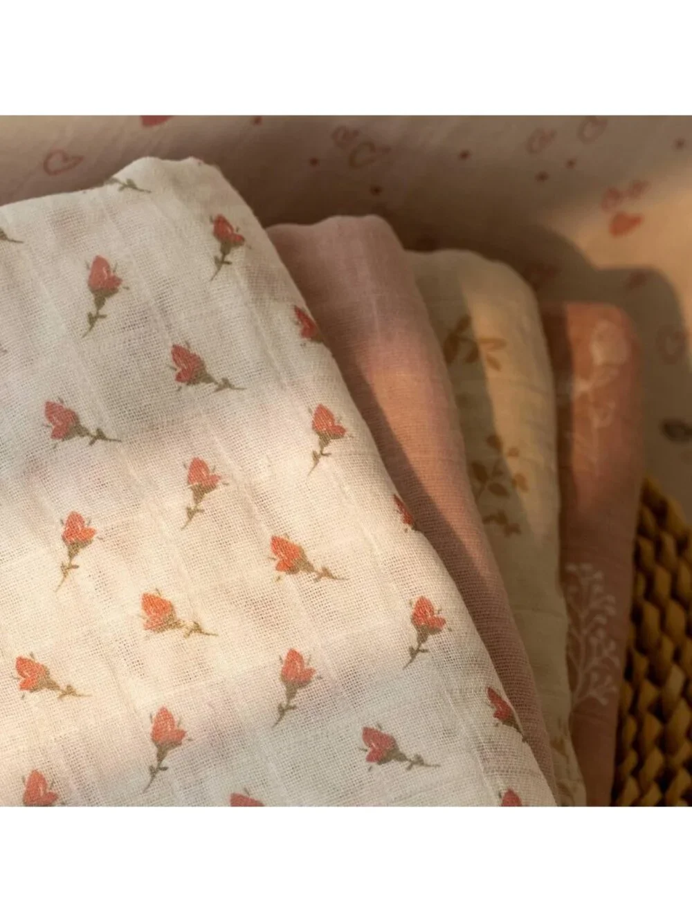 Soft Muslin Swaddle Blankets for Newborns, 4 Pack, Large Cotton Receiving